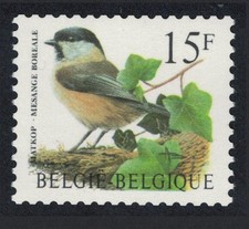 Belgium Willow Tit Bird  Mesange boreale  15f Coil stamp 1997 MNH SG#3410