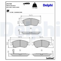 Bremsbelagsatz Scheibenbremse Delphi LP1739 FüR ER Suzuki Liana 413 Ddis 414D