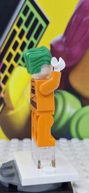 LEGO The Joker Minifigure Inmate Orange Suit Batman Movie 10937 Green Hair
