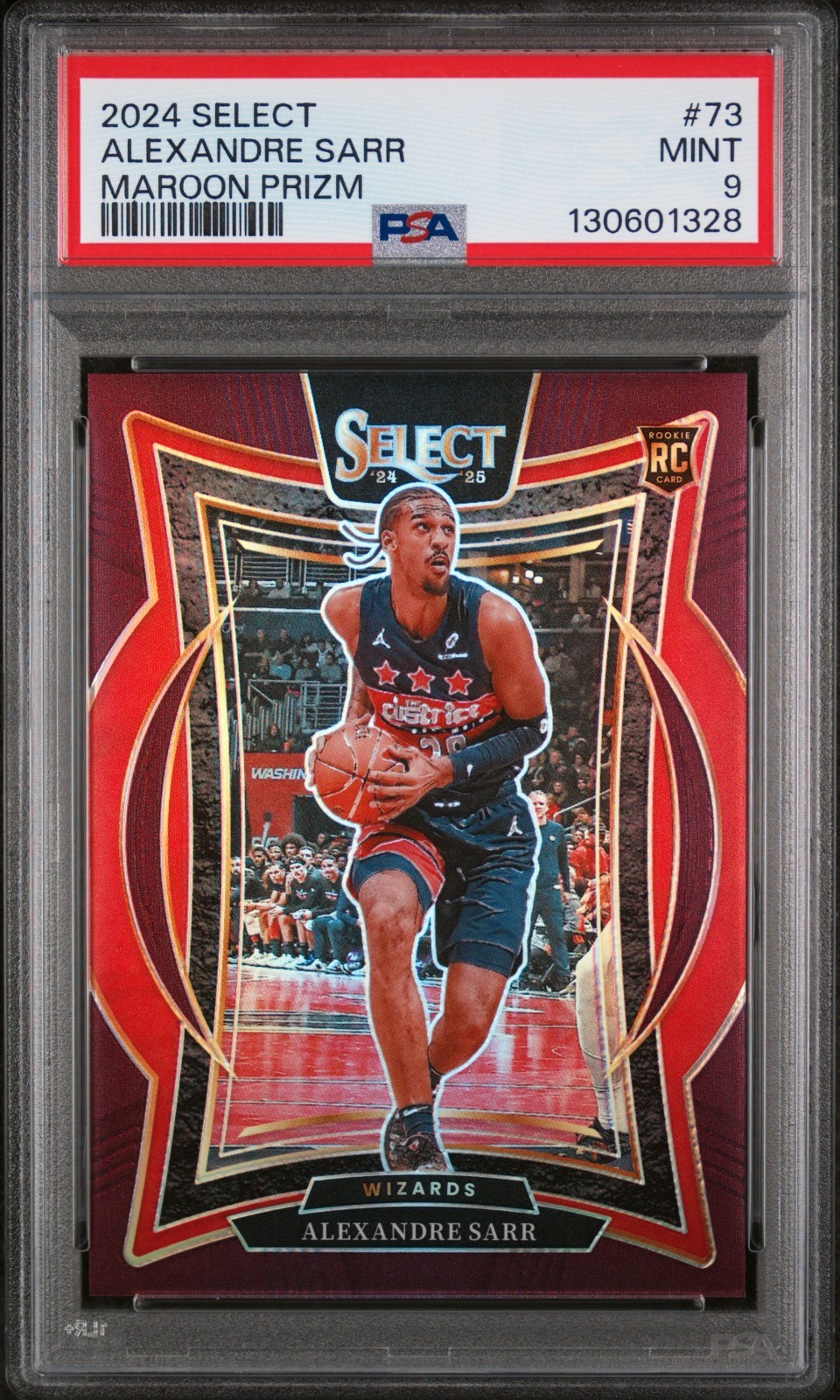Alexandre Sarr 2024 Select Maroon Prizm 59/175 PSA 9 #73