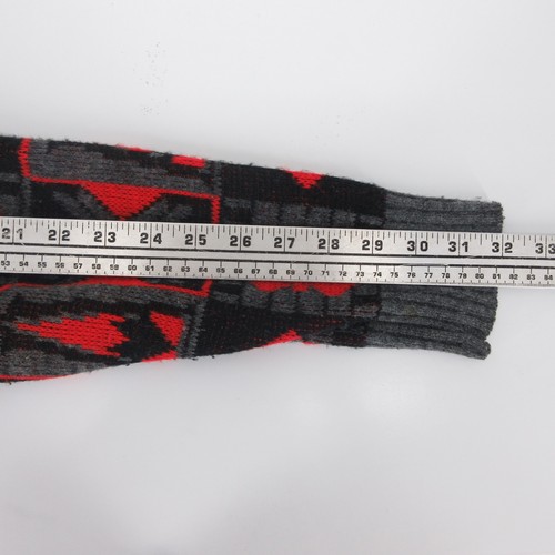 Vintage Esprit Campus Ski Sweater Mens Large Red Black MADE USA Retro Knit - Picture 7 of 8