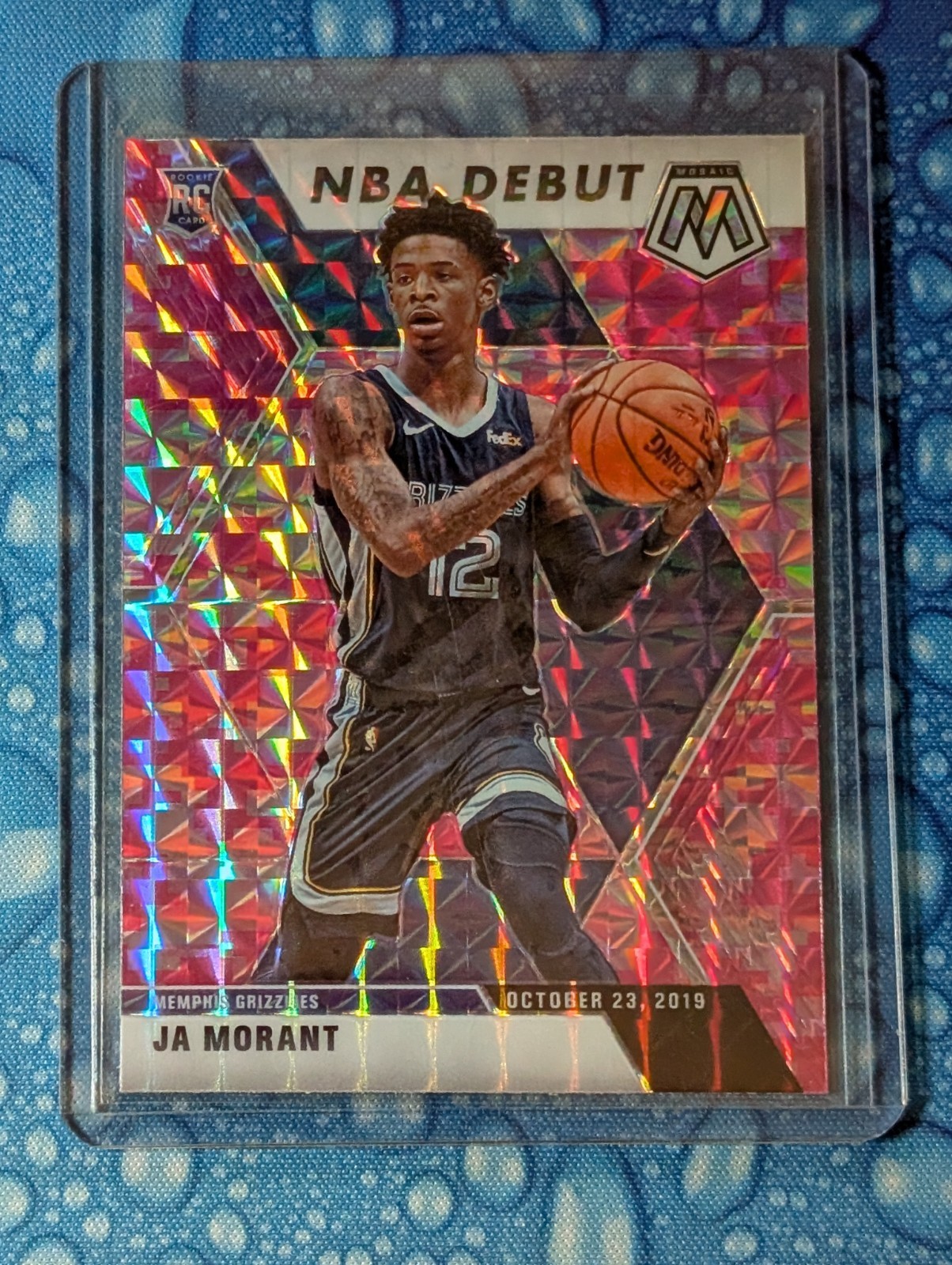 2019-20 Mosaic Ja Morant RC Camo Pink NBA Debut #274 Grizzlies