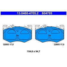 Satz Bremsbel&auml;ge Bremskl&ouml;tze vorne f&uuml;r Mercedes A-Klasse V177 W177 CLA | 1595