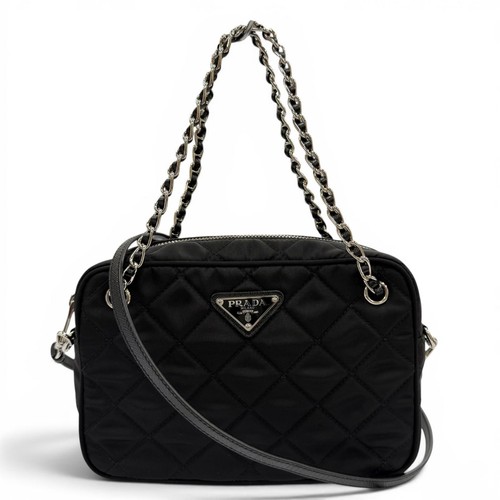 Excellent PRADA Shoulder Bag test input Triangle logo 2-way handbag 1BH910
