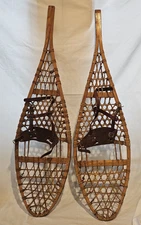 Vintage TUBBS CO. No. 74 Snow Shoes 13"x48" Wallingford VT