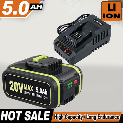 5,0Ah 20V MAX Akku Für Worx Ersatzakku WA3553 WA3556 WA3551 WA3639 NEU