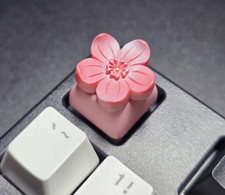 Cute Pink Cherry Blossom Kawaii Flower Keycap - OEM Mechanical Keyboard