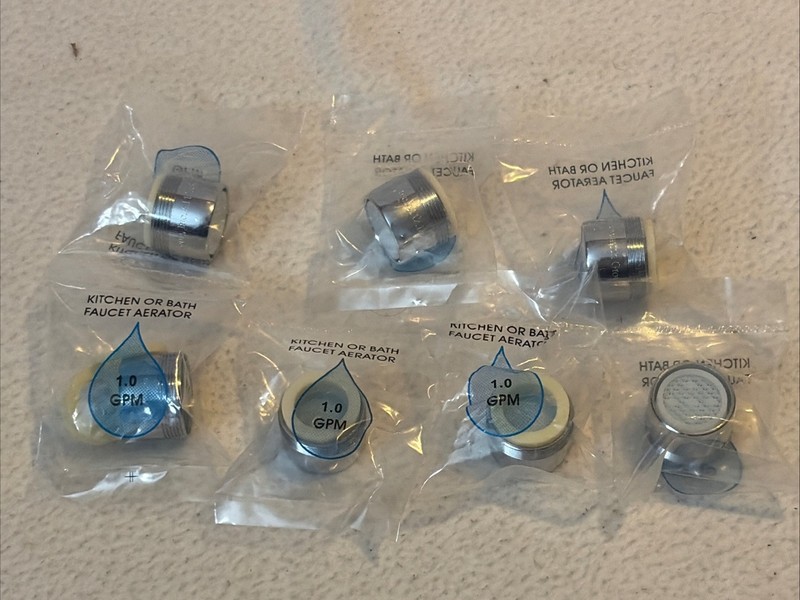 Dual Thread Faucet Aerator 1.0 GPM Water Sense Approved (Niagara) - Pack of 7