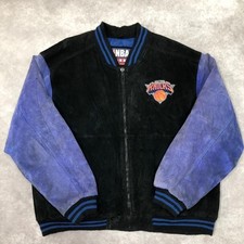 Vintage 90s NBA New York Knicks Suede Leather Varsity Jacket NBA