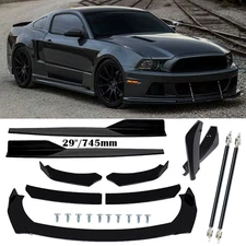 Front Bumper Lip Spoiler Rear Lip Gloss Black For Ford Mustang GT Body Kits