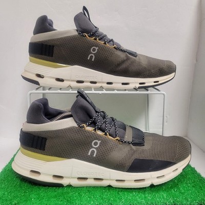 ON Cloud Cloudnova Mens Sz 12 Running Sneakers Shoes Green Ivy Eclipse 26.98492
