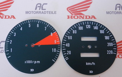 Honda CB 750 Four K2 Zifferblätter Tachometer Scheiben DZM KM/H RPM Face Plates