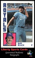 1984 Topps Bud Black #26 Authentic Autographed Card Kansas City Royals