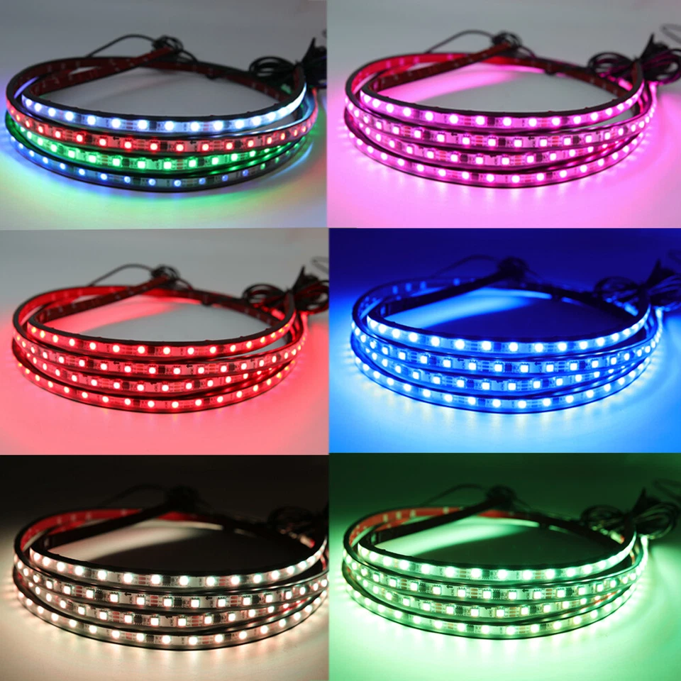 6x Multicolor Chasing RGB LED Underglow Kit de Iluminação LED Luz Para Kia Forte K5 - Imagem 2 de 4