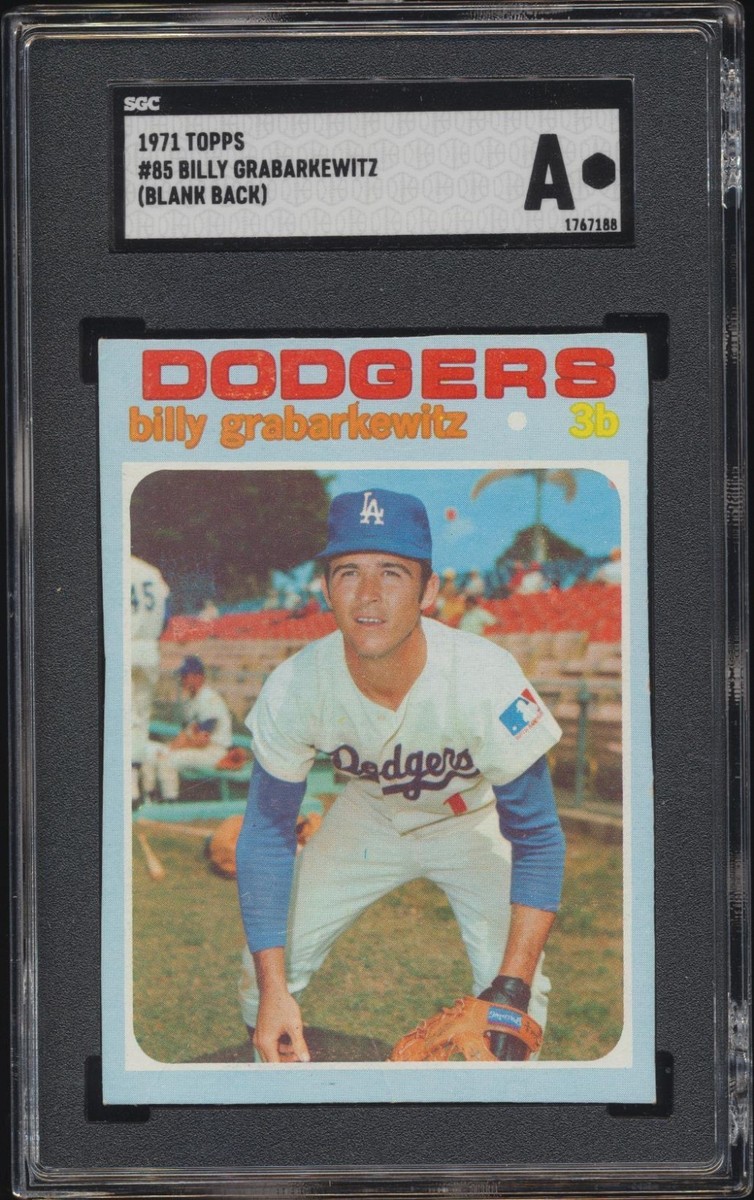 1971 Topps TEST PROOF Billy Grabarkewitz #85 Card SGC A