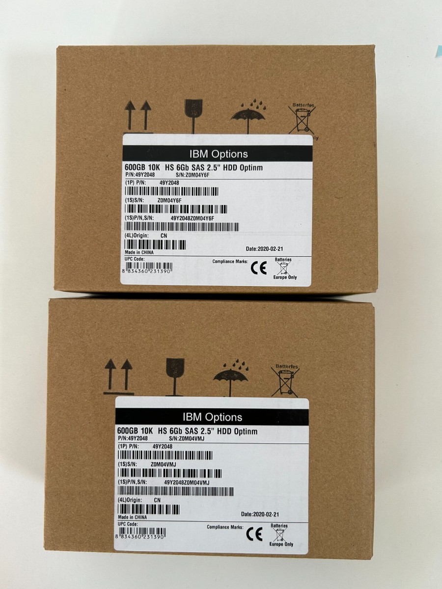 IBM 49y2051‐600?GB 10?K 2.5インチSAS 6?Gb/s HSハードドライブ IBM 49Y2051 600GB 49Y2052 49Y2048 2.5 in 10K SAS 6G HDD HARD DRIVE