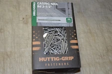 5 lb. Pounds Huttig-Grip 8d Finish Trim Casing Nails 2 1/2" Outdoor Galvanized