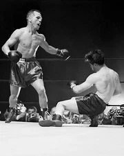 1948 TONY ZALE vs ROCKY GRAZIANO Photo Boxing  (221-V )