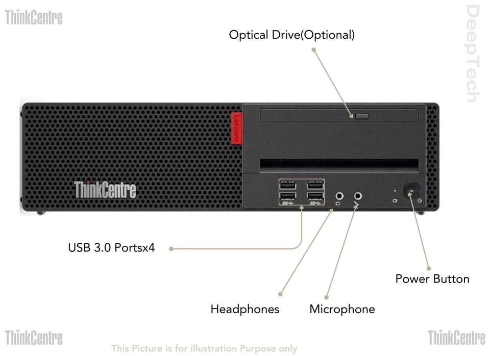 Lenovo M910 SFF Intel i7-6700 7th Gen 64GB RAM 1TB SSD Wi-Fi Enabled Desktop PC - Image 3 of 4