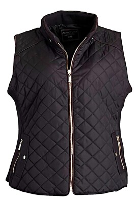 Junior Plus Size Front Pockets Detail Rib Side Light Weight QUILTED Vest 1XL~3XL
