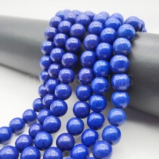 Navy Blue Turquoise Bead Natural Gemstone Round Loose Bead 4/ 6/8/10/12/14mm 15"