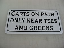 CARTS ON PATH ONLY NEAR TEES GREENS vintage Style for golf Box or Cart Path