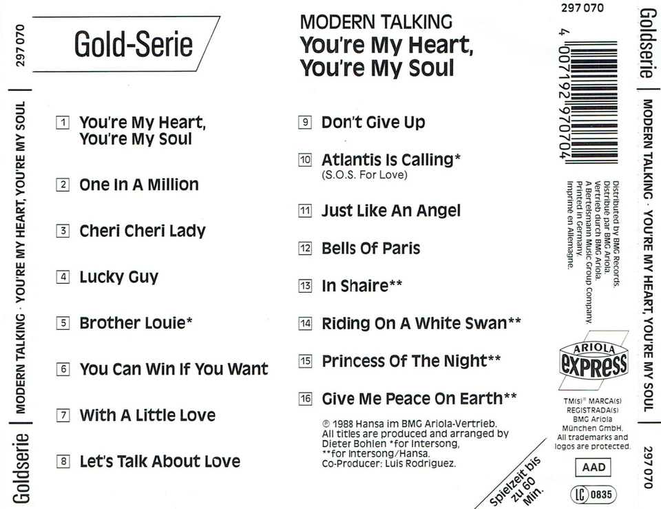 (CD) Modern Talking - You're My Heart, You're My Soul - Cheri Cheri Lady, u.v.a. - Bild 2 von 2