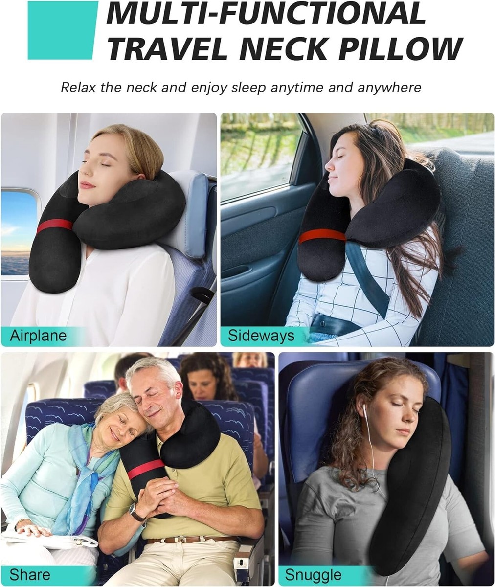 Neck Pillow for Travel, Inflatable Travel Neck Pillows for