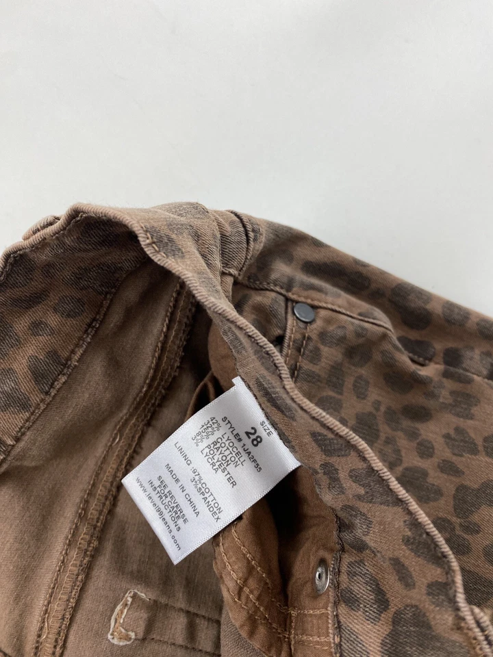 Уровень 99 узкие джинсы женщин 29 леопард гепард брюки низы - Изображение 4 из 4