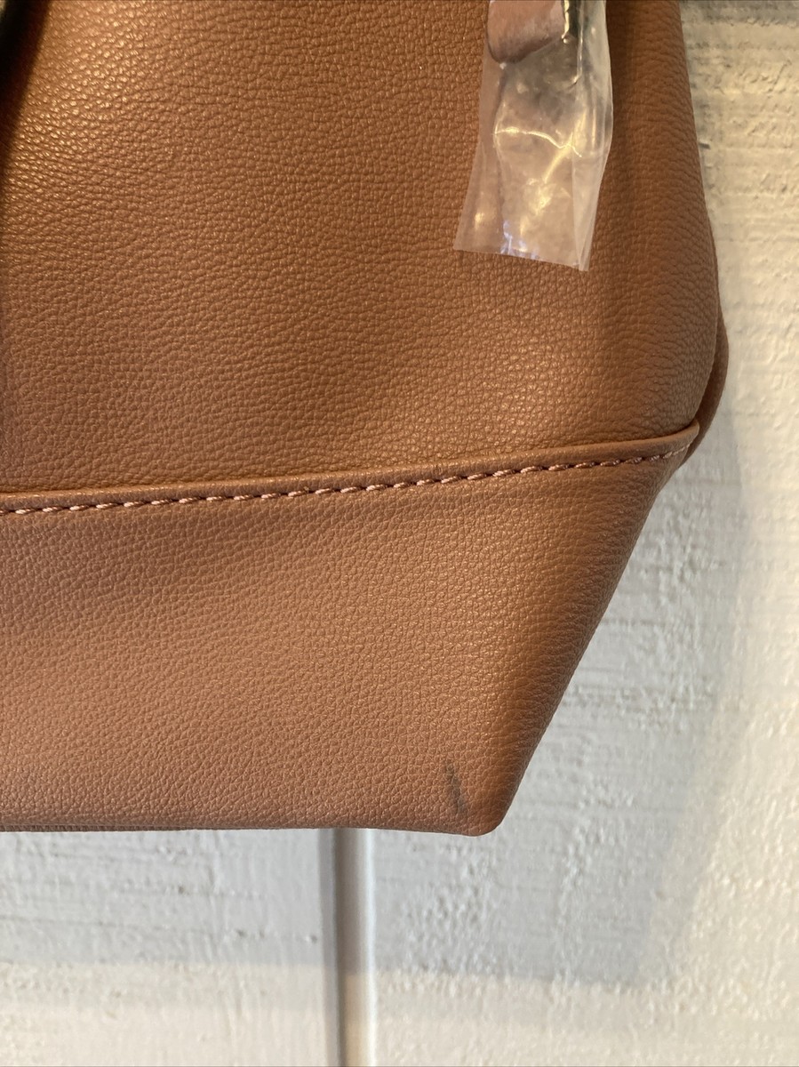 NEW La Terre Backpack Almond Shoulder Bag Vegan Faux Leather  display picture 2