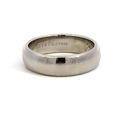 Tiffany 8/1まで Tiffany & Co. Tiffany Forever Platinum Band Ring Size 8.5 - J238