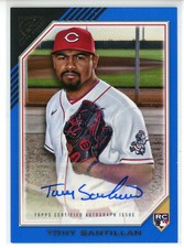2022 Topps Gallery Baseball Auto Blue #RA-TS Tony Santillan RC (Reds)/50