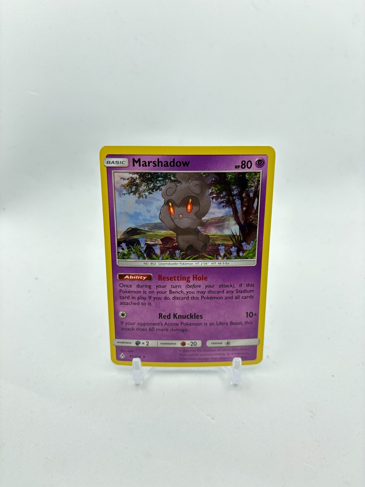 Pokémon Card - Marshadow (Holo Rare) - 81/214 - Mint - Unbroken Bonds