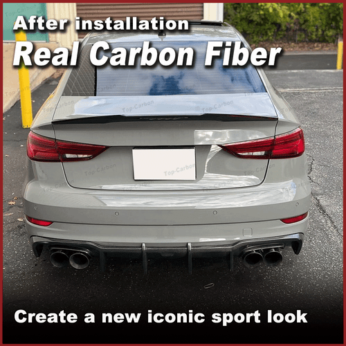 Difusor de carbono difusor trasero faldón trasero alerón trasero para Audi S3 A3 SLINE - Imagen 3 de 11