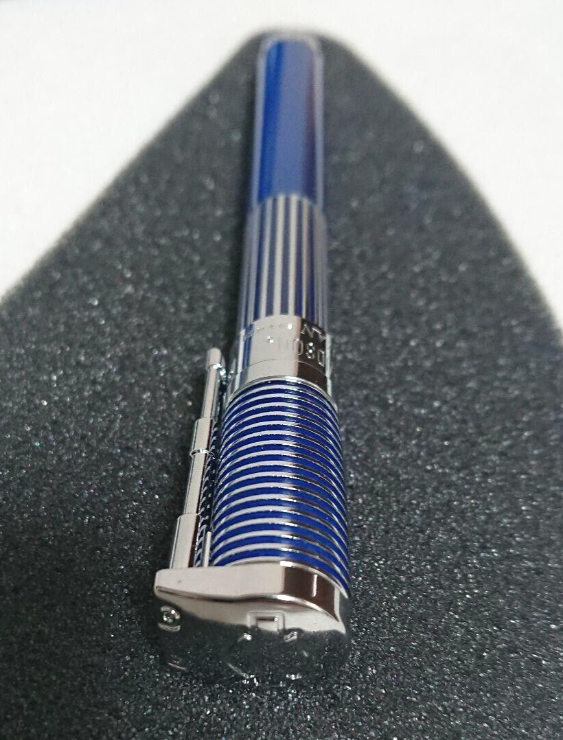 Harley Davidson WATERMAN Blue/Chrome stripe Fountain pen wz