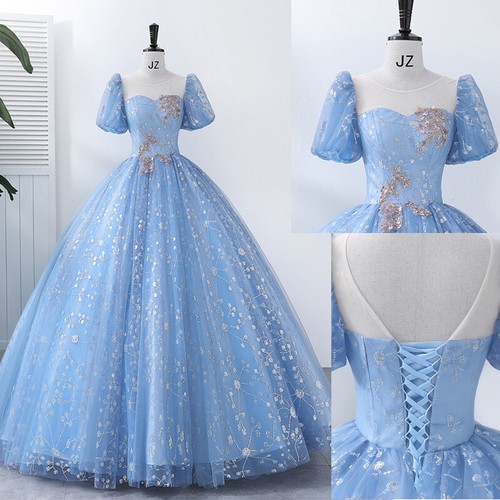 Ladies Princess Quinceanera Ball Gown Beaded Prom Wedding Party Dresses S-3XL - Picture 17 of 17