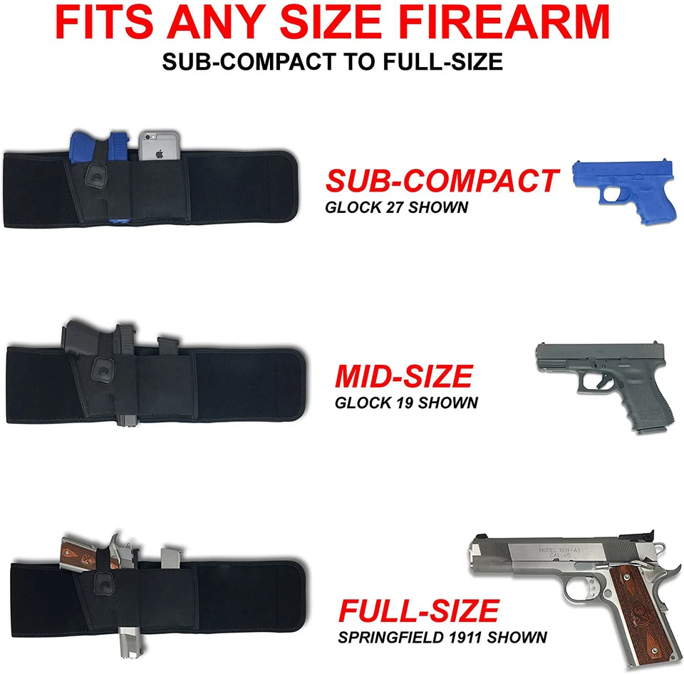 Belly Band Holster for Concealed Carry Fits Glock Sig S&W 9m IWB/OWB 2500+ SOLD - Image 4 of 4