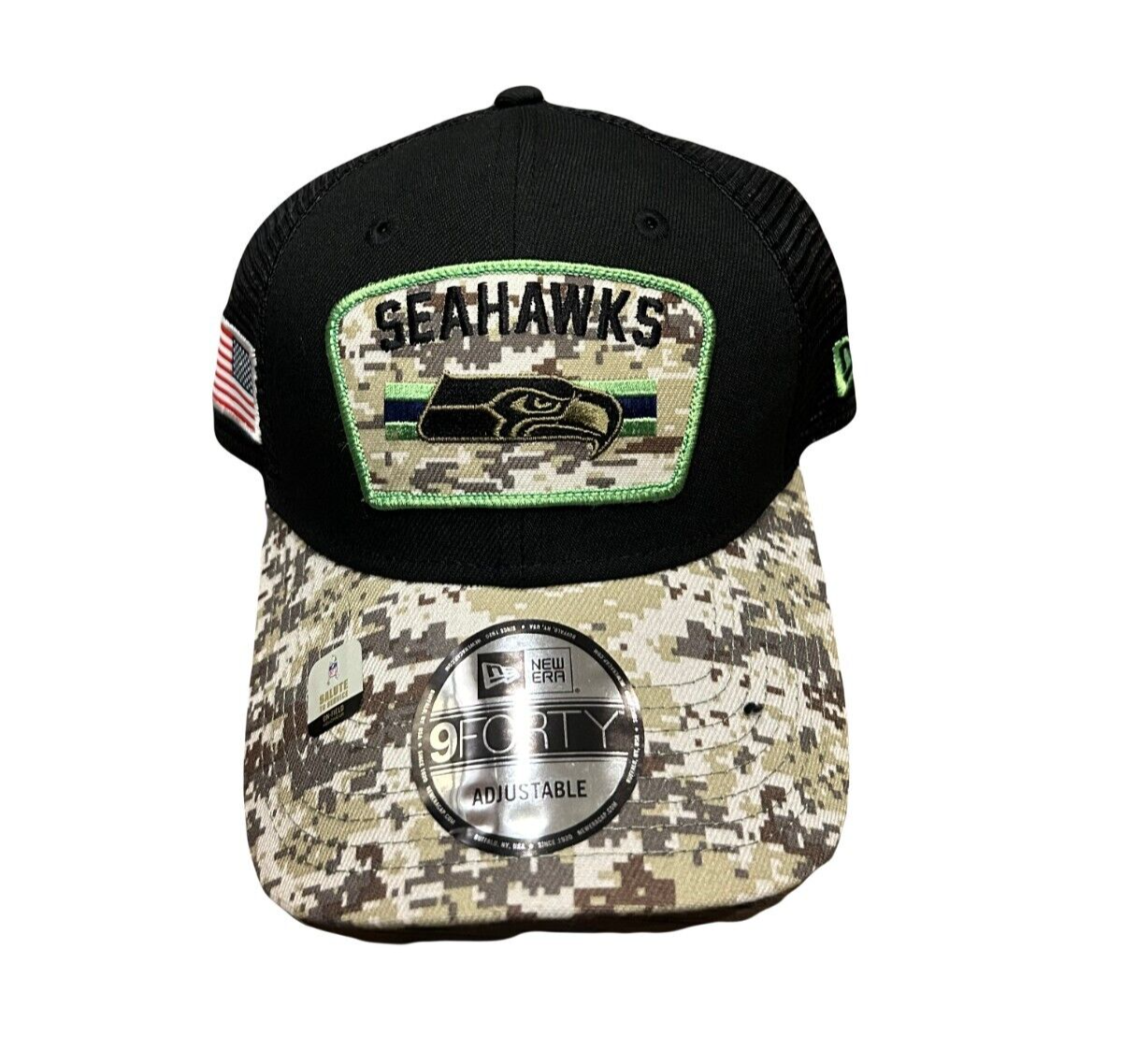 NWT New Seattle Seahawks New Era 9Forty Salute To Service Trucker ...