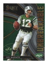 Joe Namath U2 2020 Panini Select Unbreakable New York Jets Card