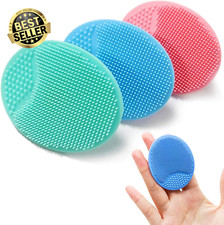 Baby Cradle Cap Brush Set - 3-Piece Silicone Massage Brush, Bath Brush, and Exfo