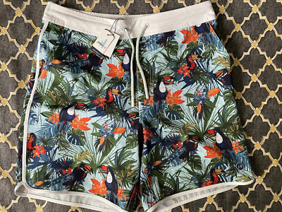 JOHNNIE-0 PALM MEN'S NEW SWIM TRUNKS SIZE M