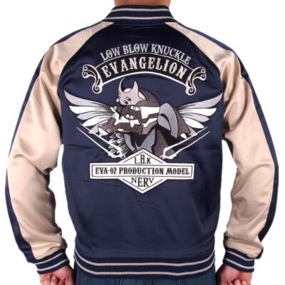 NEW] Evangelion x LOW BLOW KNUCKLE Collaboration Unit 2 Sukajan