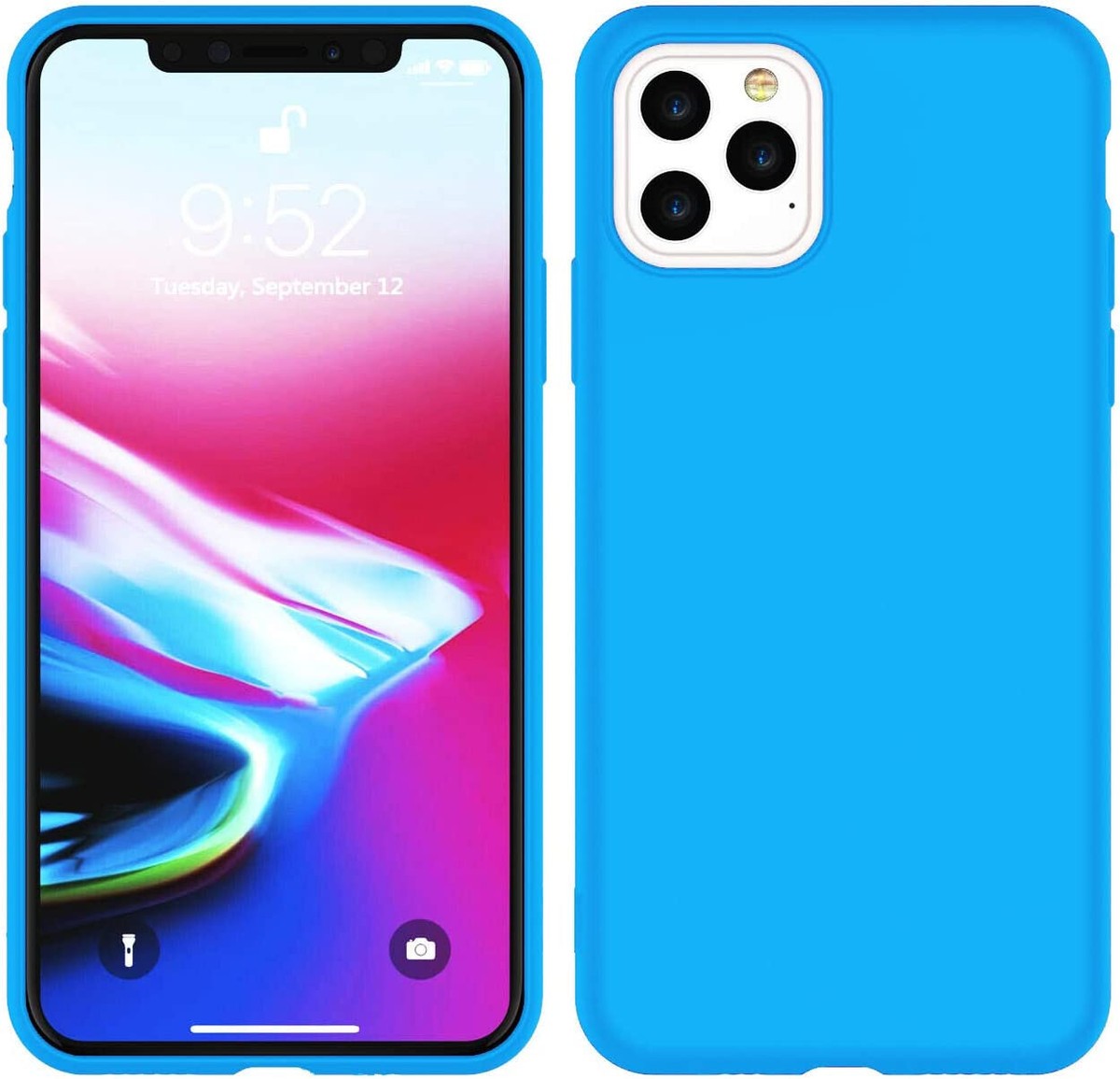 iphone 11 pro max slim case sky bright light blue