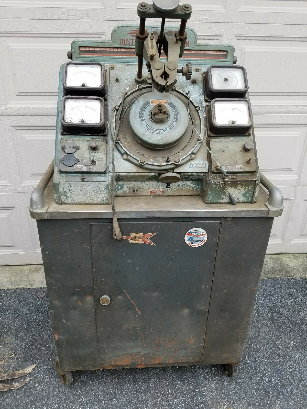 VINTAGE Sun Distributor Tester Machine Shop Equip Garage Gas Station