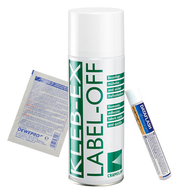 Cramolin KLEB-EX 400ml Kleberentferner + Dataflash Etikettenentferner Stift 15ml