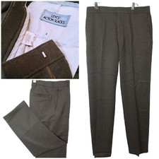Vintage 80s Levi's Action Slacks Trouser Pants Men-34x30 Polyester 4-Pockets Tan