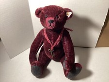 Steiff  Basco  teddy bear with key 2014 Red Mohair NIB