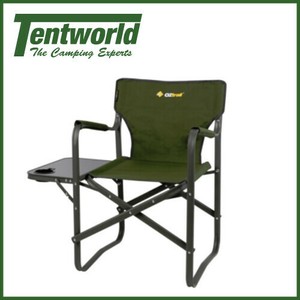 Details About Oztrail Classic Directors Camping Chair With Side Folding Table Outdoor Seat