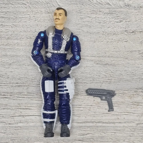 GI Joe Skydive V1 Action Figure & Gun Sky Patrol Leader Hasbro 1990 Not Complete