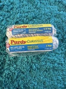 Purdy Colossus Polyamide Fabric 9 in.   W X 1/2” & 1”Paint Roller Cover 2pk